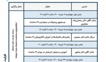 سی و یکمین دورۀ دانش‌افزایی و توان‌مندسازی اعضای محترم هیأت علمی